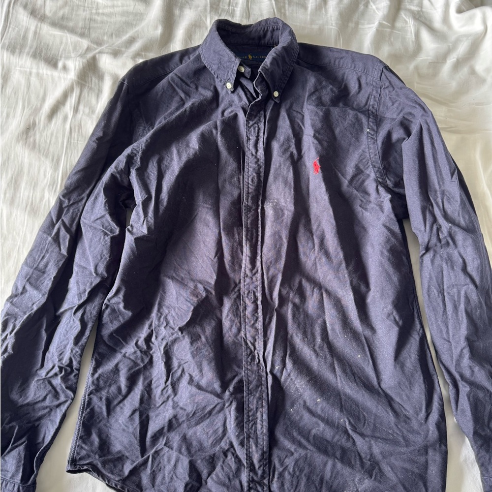 Ralph Lauren Navy Button-Down Shirt